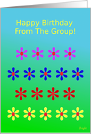 From the Group, Happy Birthday! Colorful Flower Garden card