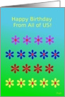 From All of Us, Happy Birthday! Colorful Flower Garden card