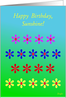Happy Birthday, Sunshine! Colorful Flower Garden card