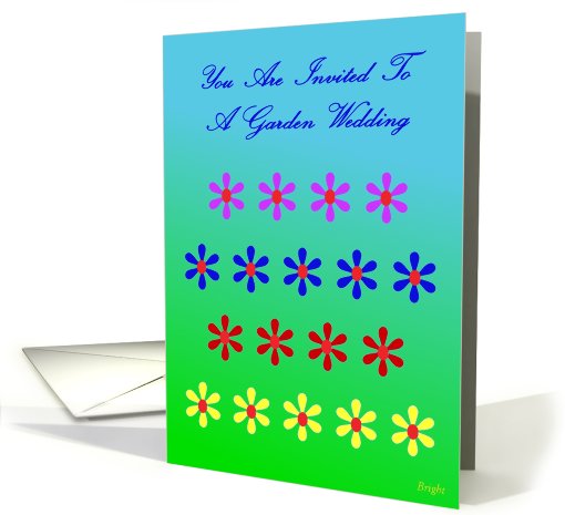 Garden Wedding, Save the Date Colorful Flower Garden card (628679)