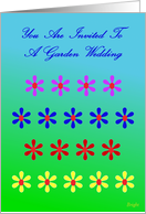Garden Wedding, Save the Date Colorful Flower Garden card