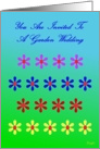 Garden Wedding, Save the Date Colorful Flower Garden card