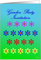 Garden Party Invitation, Colorful Flower Garden card