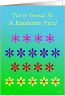 Bachelorette Party Invitation, Colorful Flower Garden card