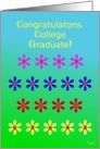 Congratulations, College Graduate, Colorful Flower Garden card