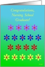 Congratulations, Nursing School Graduate, Colorful Flower Garden card