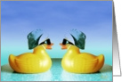 Two Ducks on An Infinity Pool, Humorous card