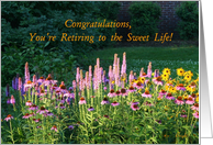 Co-Worker, Congrats on Retiring - Flower Garden card