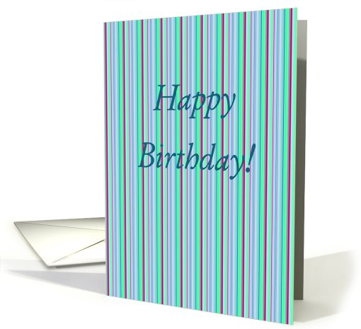 Happy Birthday! Pin Stripes card (676043)