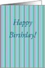 Happy Birthday! Pin Stripes card