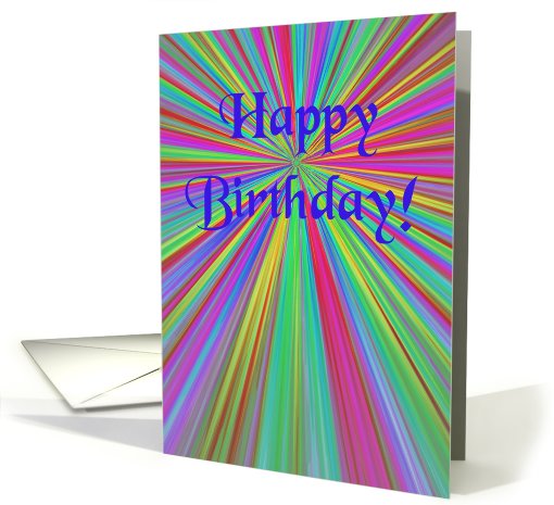 Happy Birthday, Rainbow Rays card (676384)
