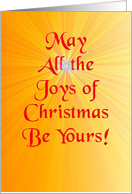 Birthday Wishes and Joys of Christmas card