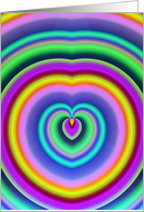 Note Card, Psychedelic Heart card