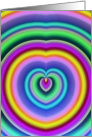 Note Card, Psychedelic Heart card