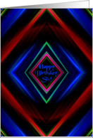 Sis, Happy Birthday!, Black Digital Diamond with Attitude card