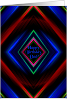 Dad, Happy Birthday!, Black Digital Diamond with Attitude card
