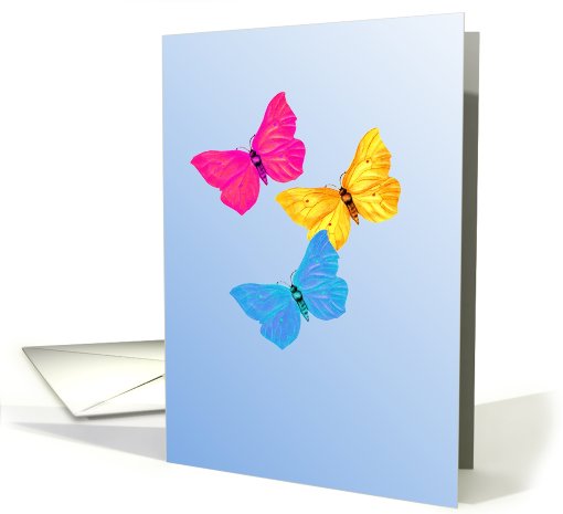 Note Card, Three Butterflies in the Sky card (679724)