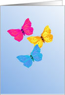 Note Card, Three Butterflies in the Sky card