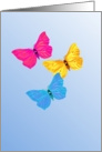 Note Card, Three Butterflies in the Sky card