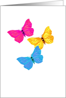 Encouragement, Love, Three Butterflies, Gay,Lesbian,LGBT card