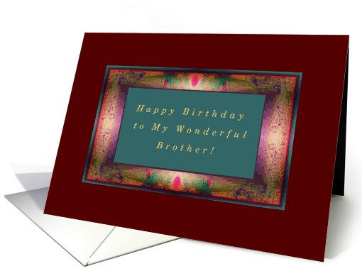 Brother, Happy Birthday, Fancy Modern Frame card (681944)