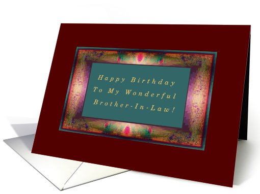 Brother-in-law, Happy Birthday, Fancy Modern Frame card (681945)