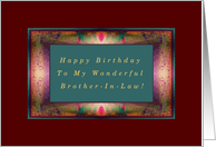 Brother-in-law, Happy Birthday, Fancy Modern Frame card