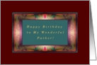 Father, Happy Birthday, Fancy Modern Frame card