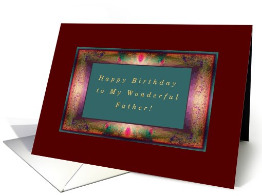 Son to Father, Happy Birthday, Fancy Modern Frame card (681956)