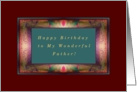 Son to Father, Happy Birthday, Fancy Modern Frame card