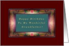 First Born to Grandfather, Happy Birthday, Fancy Modern Frame card