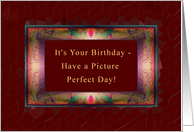 Happy Birthday, Fancy Modern Frame card