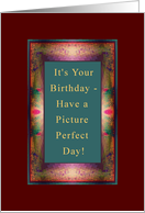 Teacher,Happy Birthday, Fancy Modern Frame card