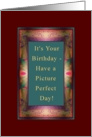 Teacher,Happy Birthday, Fancy Modern Frame card