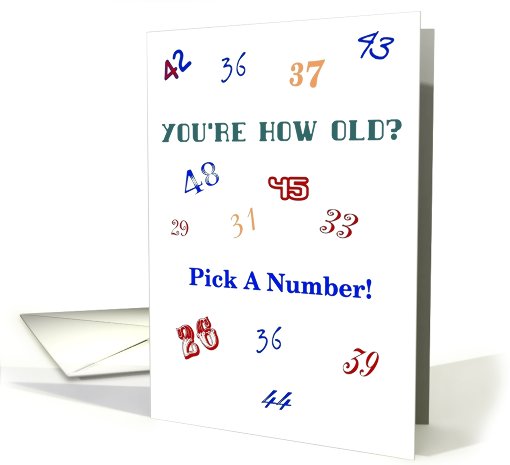 Humor, Happy Birthday, Numbers Game card (682214)
