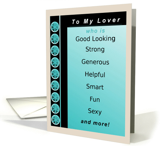 Lover, Happy Birthday, Compliments card (682901)