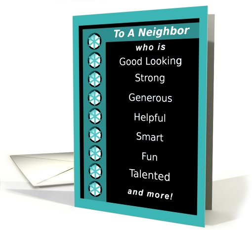 Neighbor, Happy Birthday, Compliments, Funny card (683095)