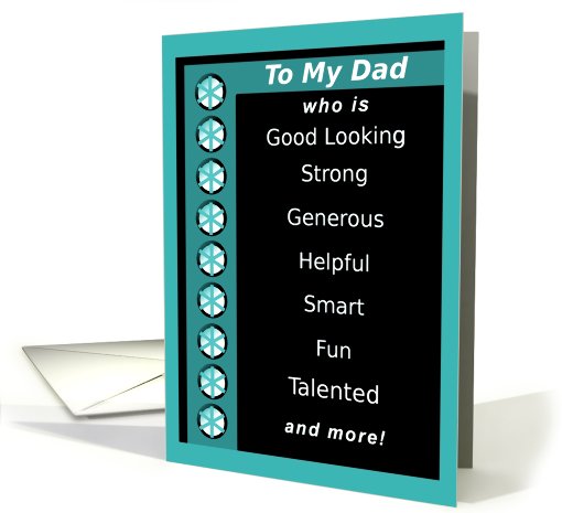 Dad, Happy Birthday, Compliments, Funny card (683116)