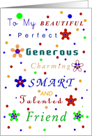 Friend, Happy Birthday Compliments card