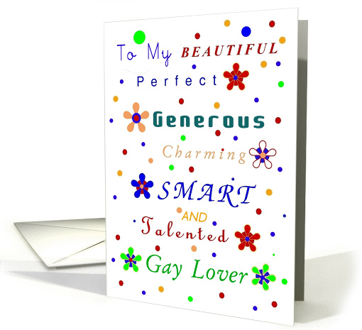 Gay Lover, Happy Birthday Compliments card (687983)