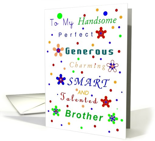 Brother, Happy BIrthday Compliments card (687999)