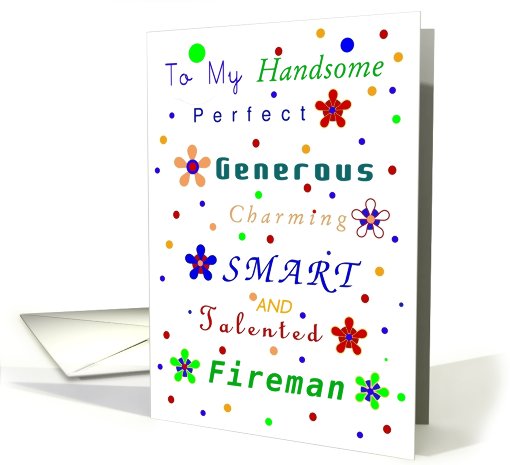 Fireman, Happy Birthday!, Compliments card (688851)
