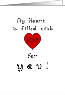 Heart Full of Love, humor card