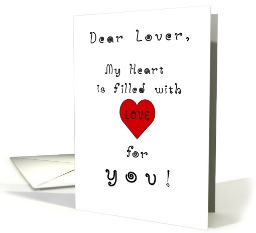 Lover, Happy Valentine's Day!, Heart Full of Love, humor card (691595)