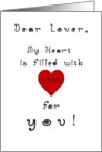 Lover, Happy Valentine’s Day!, Heart Full of Love, humor card