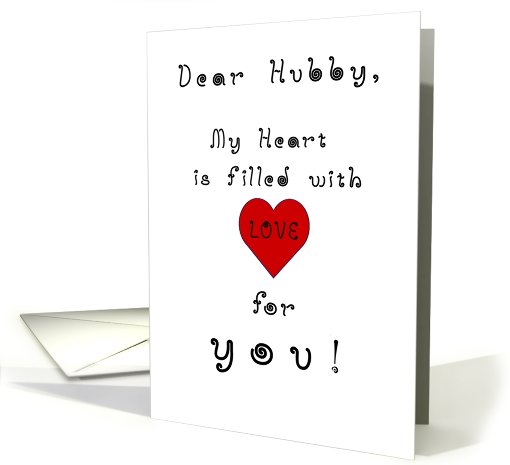 Hubby, Happy Sweetest Day!, Heart Full of Love, humor card (691597)