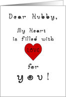 Hubby, Happy Sweetest Day!, Heart Full of Love, humor card
