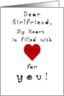 Girlfriend, Happy Sweetest Day!, Heart Full of Love, humor card
