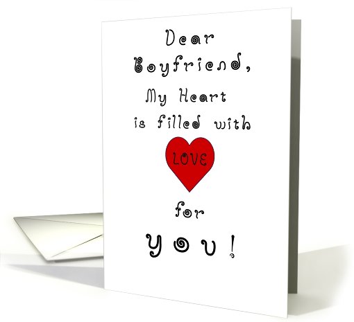 Boyfriend, Happy Sweetest Day!, Heart Full of Love, humor card