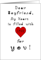 Boyfriend, Happy Sweetest Day!, Heart Full of Love, humor card